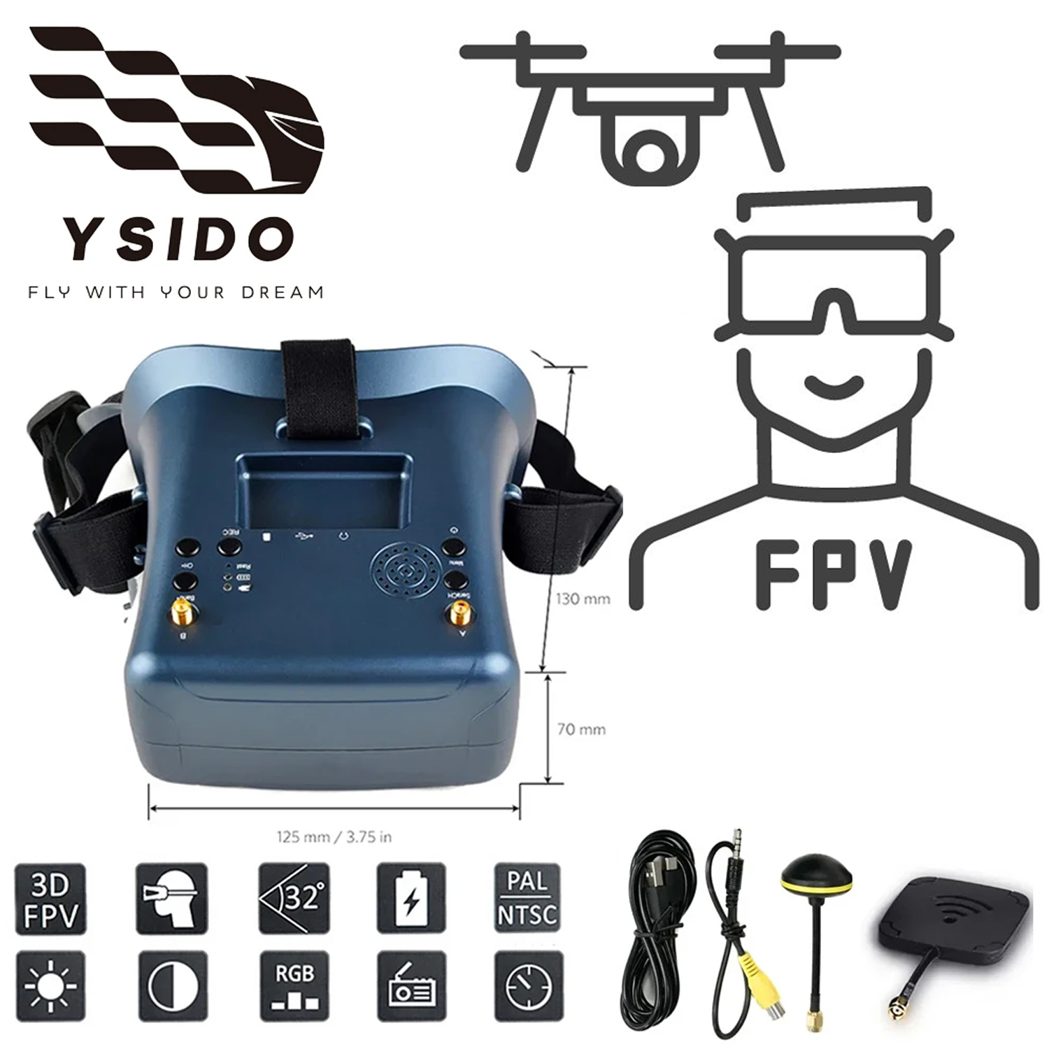 FPV 고글 008D 5.8G 40채널 4.3인치 비디 - Skyzone Cobra X V2 Fpv Goggles 리뷰 및 가격